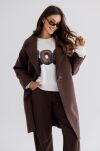 BY O LA LA! DRESOWA BLUZA OVERSIZE LOL ŚMIETANA/CZEKOLADA (CHOCOMUS) - 6