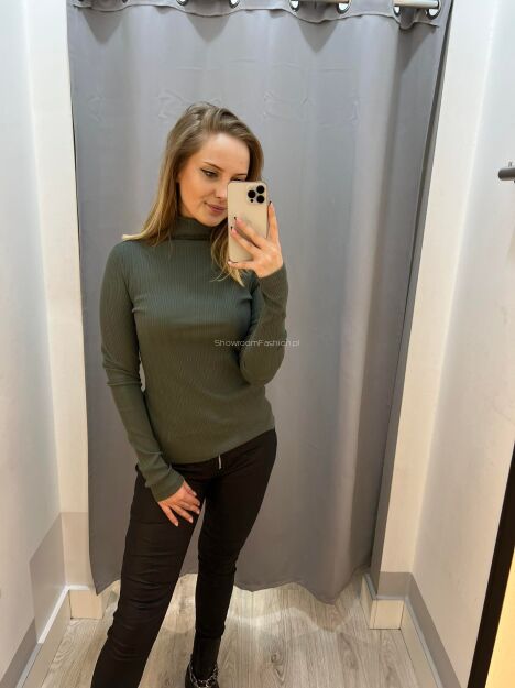 BY O LA LA...! DOPASOWANY GOLF PRĄŻKI KHAKI