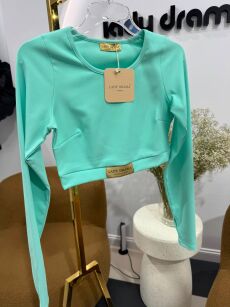 LADY DRAMA CROP TOP ACQUA AZZURRO