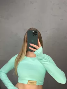 LADY DRAMA CROP TOP ACQUA AZZURRO