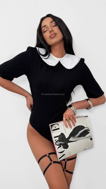 LA MILLA BODY Z KOŁNIERZYKIEM CZARNE