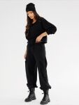 BY O LA LA!  BLUZA Z HAFTEM NA BOKU CZARNA - 2