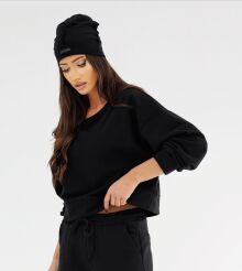 BY O LA LA!  BLUZA Z HAFTEM NA BOKU CZARNA