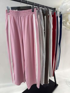 BY O LA LA! DRESOWE SPODNIE BALLOON Z LAMPASAMI CZARNE