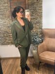 SLAY SPODNIE DRESOWE NA GUMIE KHAKI - 2