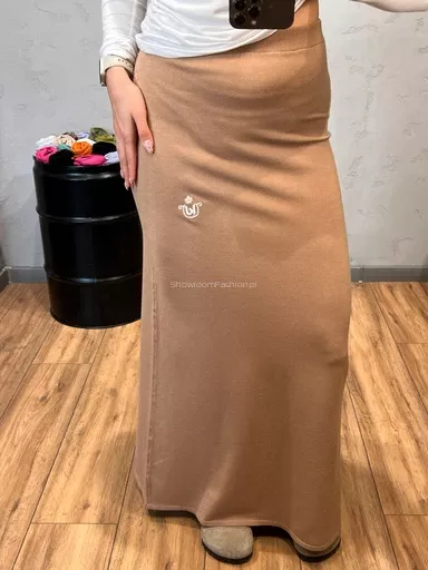 ROYAL CLUB SPÓDNICA MAXI Z LOGIEM KARMEL