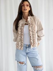 BY O LA LA! KURTKA Z ŻABOTEM BEŻ