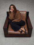 COCOMORE SWETER Z KOŁNIERZEM BRĄZ MUSTANG - 2