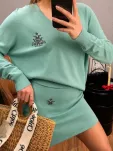 ROYAL CLUB SWETER V-NECK Z LOGIEM LAZUR - 2