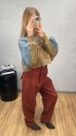 SEMPRE SPODNIE JEANS CEGLASTE - 3