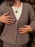 SWETER KARDIGAN OZDOBNE GUZIKI DAISY MOCCA - 4