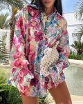 LA MILLA KOMPLET LNIANY SPODENKI + KOSZULA PRINT SUMMER VIBES KWIATY - 6
