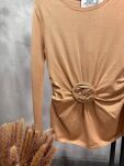 ROYAL CLUB BLUZKA LONGSLEEVE ROSSIE CIEMNY BEŻ/CYNAMON - 2