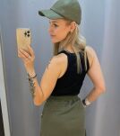 BY O LA LA ! CZAPKA Z DASZKIEM ECO SKÓRA KHAKI - 3