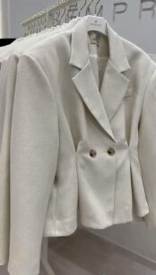 SEMPRE MARYNARKA Z BASKINKĄ TALLI LNIANY BEŻ