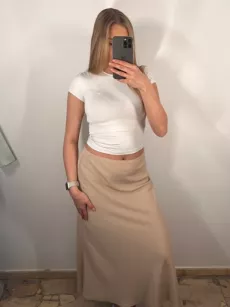 SEMPRE LEJĄCA SPÓDNICA MIDI NUDE