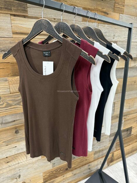 BY O LA LA...! TOP/BOKSERKA GRUBE RAMIĄCZKA BIAŁA