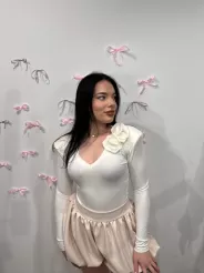 LA MILLA BODY Z RÓŻAMI ŚMIETANA