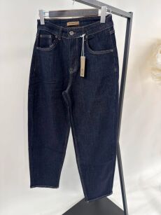 BY O LA LA! SPODNIE JEANSY BALLOON CLASSIC NAVY (GRANAT)