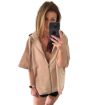 BY O LA LA! DRESOWA BLUZA NIETOPERZ BEŻ - 6