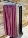 BY O LA LA! SPODNIE WIDE LEG Z TROKAMI W PASIE CHOCOMUS (CZEKOLADA) - 3