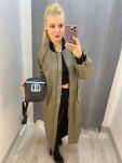 BY O LA LA! ORTALIONOWY PŁASZCZ PARKA OLIWKA - 2