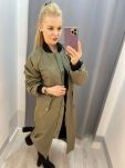 BY O LA LA! ORTALIONOWY PŁASZCZ PARKA OLIWKA - 3