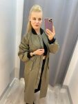 BY O LA LA! ORTALIONOWY PŁASZCZ PARKA OLIWKA - 4