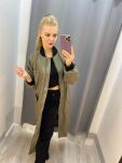 BY O LA LA! ORTALIONOWY PŁASZCZ PARKA OLIWKA - 5