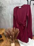 ROYAL CLUB DZIANINOWA SUKIENKA MINI ROSSIE BLACK CHERRY (WINO) - 3