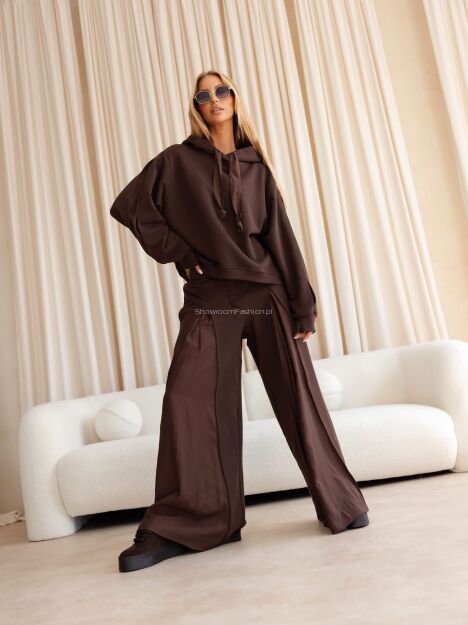BY O LA LA...! KOMPLET DRES BLUZA + SPODNIE ROZCIĘCIE ESPRESSO