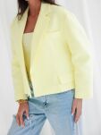 BY O LA LA! OVERSIZOWA MARYNARKA JEDEN GUZIK SUNSHINE (ŻÓŁTA) - 2