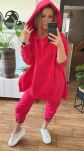 BY O LA LA! BLUZA Z PĘKNIĘCIEM MAGENTA UNI - 5