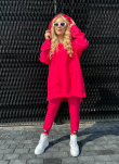BY O LA LA! BLUZA Z PĘKNIĘCIEM MAGENTA UNI - 2