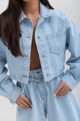 SEMPRE KOSZULA KATANA JEANS NICOLE BABY BLUE