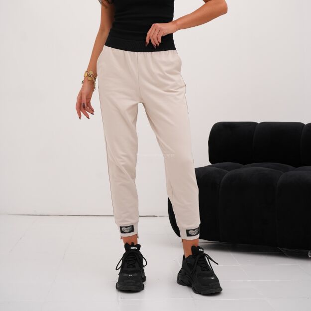 BY O LA LA ! SPODNIE DRESOWE SERDUSZKA JASNY BEŻ