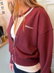 BY O LA LA! BLUZA BOMBERKA Z SUWAKIEM BORDO (BLACK CHERRY) - 3