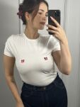LA MILLA T-SHIRT KOKARDKI ŚMIETANA - 5