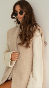 SEMPRE KAMIZELKA Z WEŁNĄ KORINA BEŻ