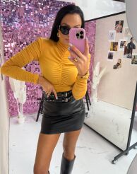 LA MILLA PODWÓJNY PASEK Z ECO SKÓRY CZARNY