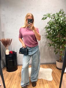 SPODNIE JEANSY WIDE LEG MARISA NIEBIESKIE