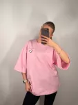 LA MILLA BLUZKA T-SHIRT TRÓJKĄTNE LOGO RÓŻ - 2