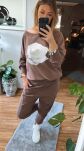 BY O LA LA! BLUZA Z RÓŻĄ CZEKOLADA - 3