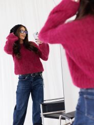 BY O LA LA.. ! SWETER RĘKAW DZWONEK JEŻYNA