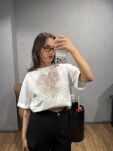 ROYAL CLUB T-SHIRT HEART ŚMIETANA - 4