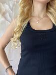BY O LA LA...! BLUZKA TOP LOGO OLL CZARNA - 2