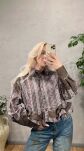 KOSZULA BOHO PATCHWORK BLANKA SZARY/MOCCA/SZAFRAN - 2