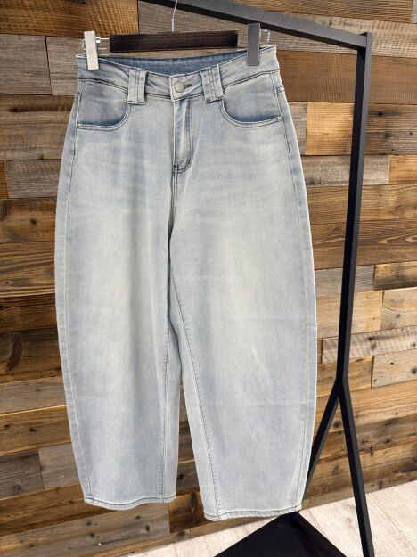 BY O LA LA! SPODNIE JEANSY BALLOON ELSA JASNONIEBIESKIE