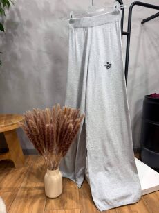 ROYAL CLUB DZIANINOWE SPODNIE SINDBAD LOGO JASNA SZAROŚĆ (SMOKE GREY)