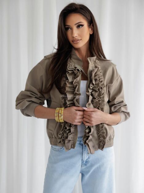 BY O LA LA! KURTKA Z ŻABOTEM FANGO